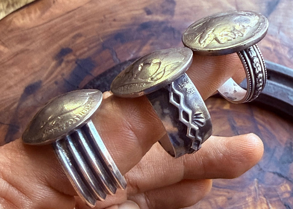 Buffalo Nickel Heritage Ring | Vintage Buffalo Nickel | Sterling Silver | Size 10