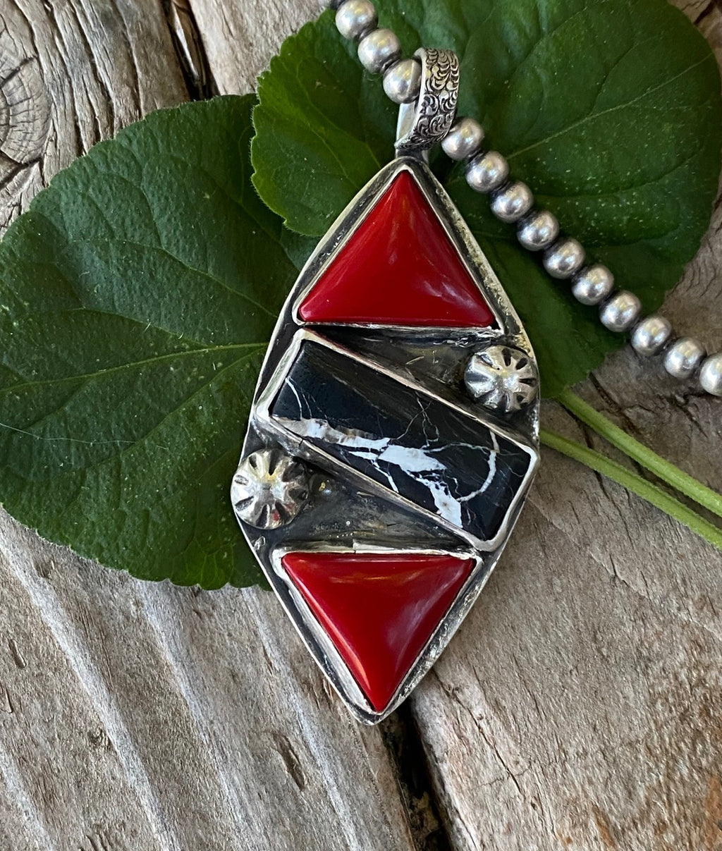 Heritage Series | White Buffalo & Rosarita Statement Pendant