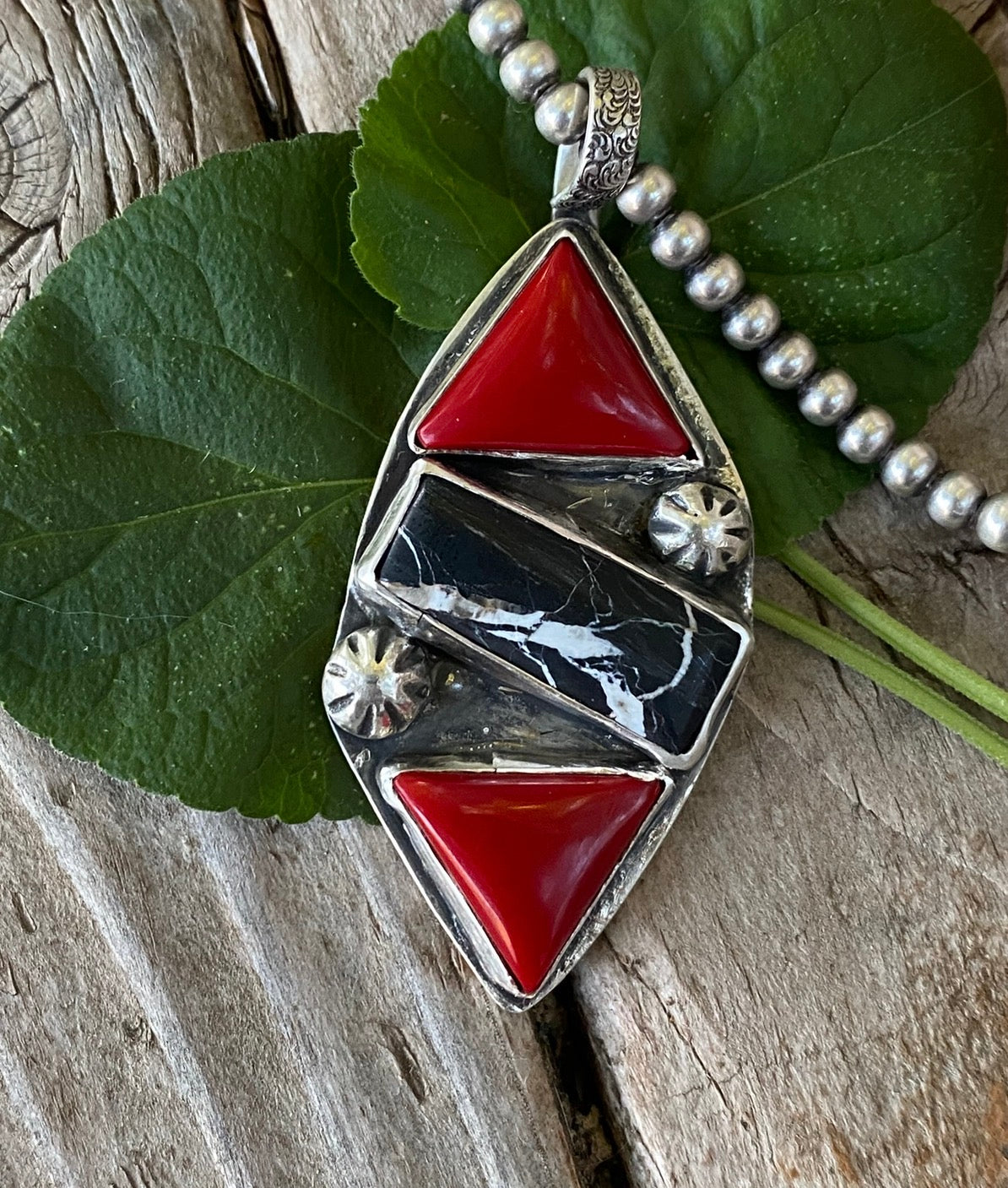 Heritage Series | White Buffalo & Rosarita Statement Pendant