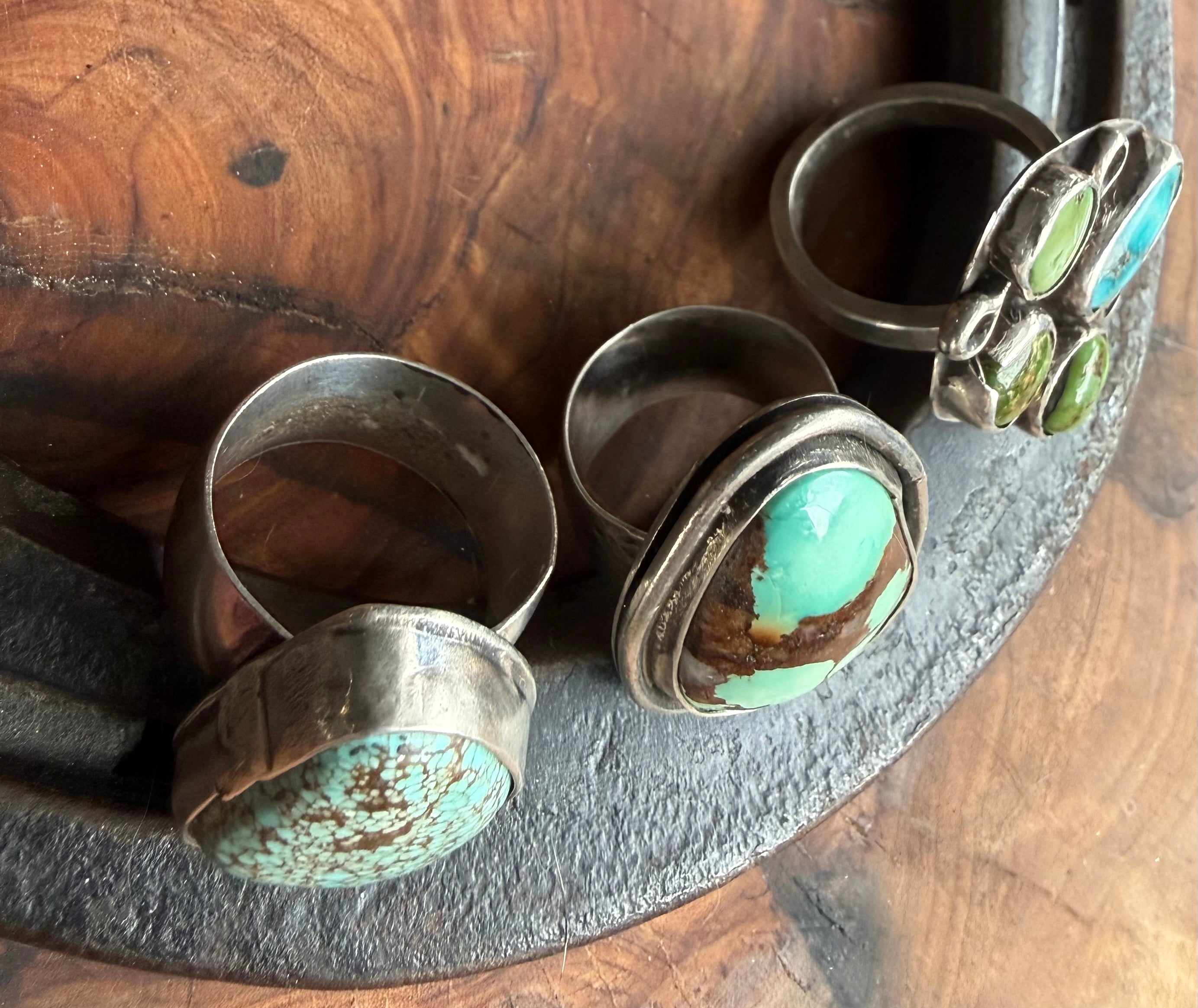 The Heritage Series | White Water Turquoise & Sonoran Gold Cluster Ring