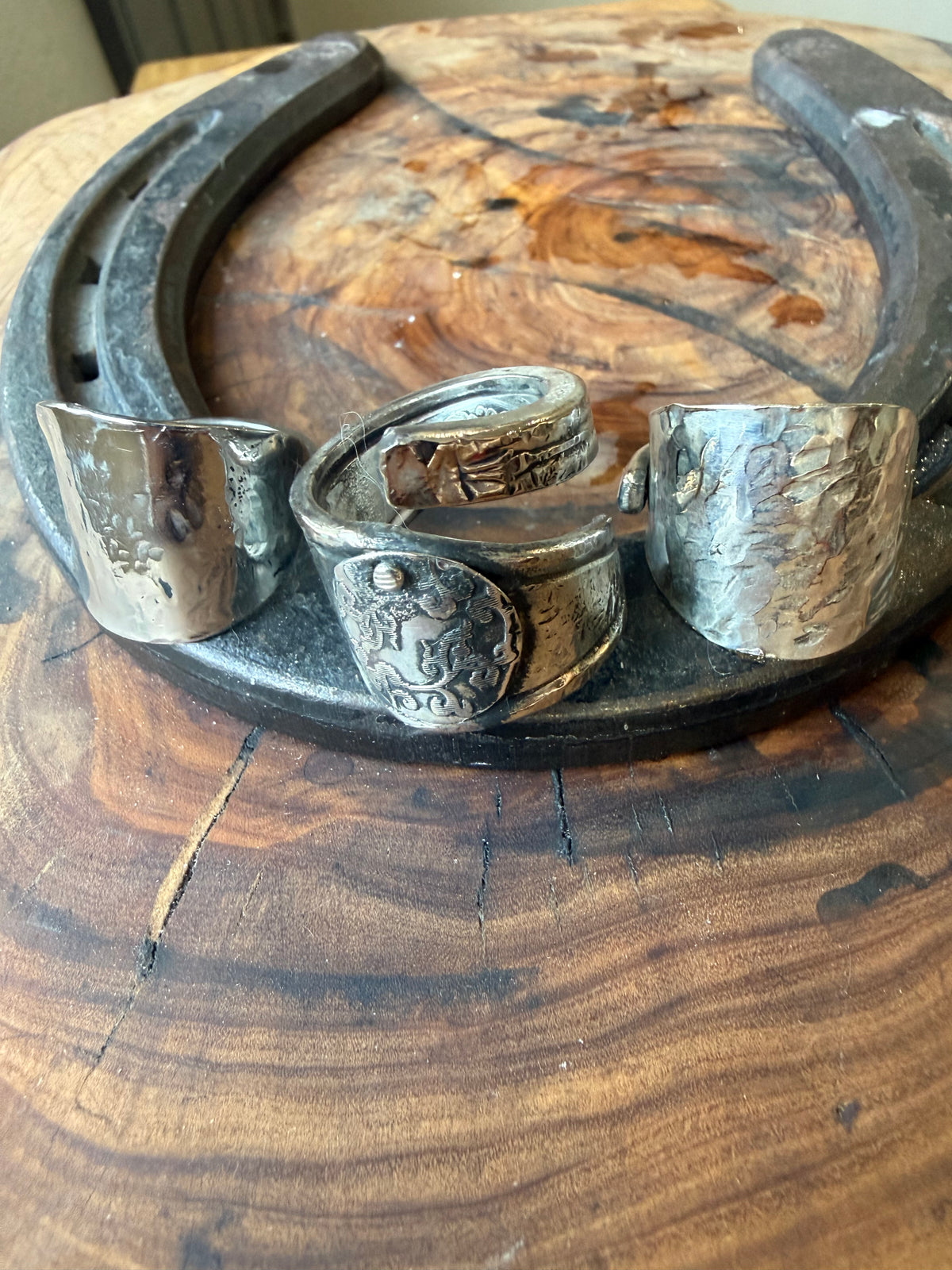 Heritage Series | Vintage Silverware Ring Trio | Stainless Steel | Size 10