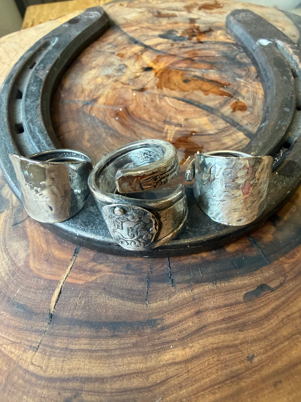Heritage Series | Vintage Silverware Ring Trio | Stainless Steel | Size 10