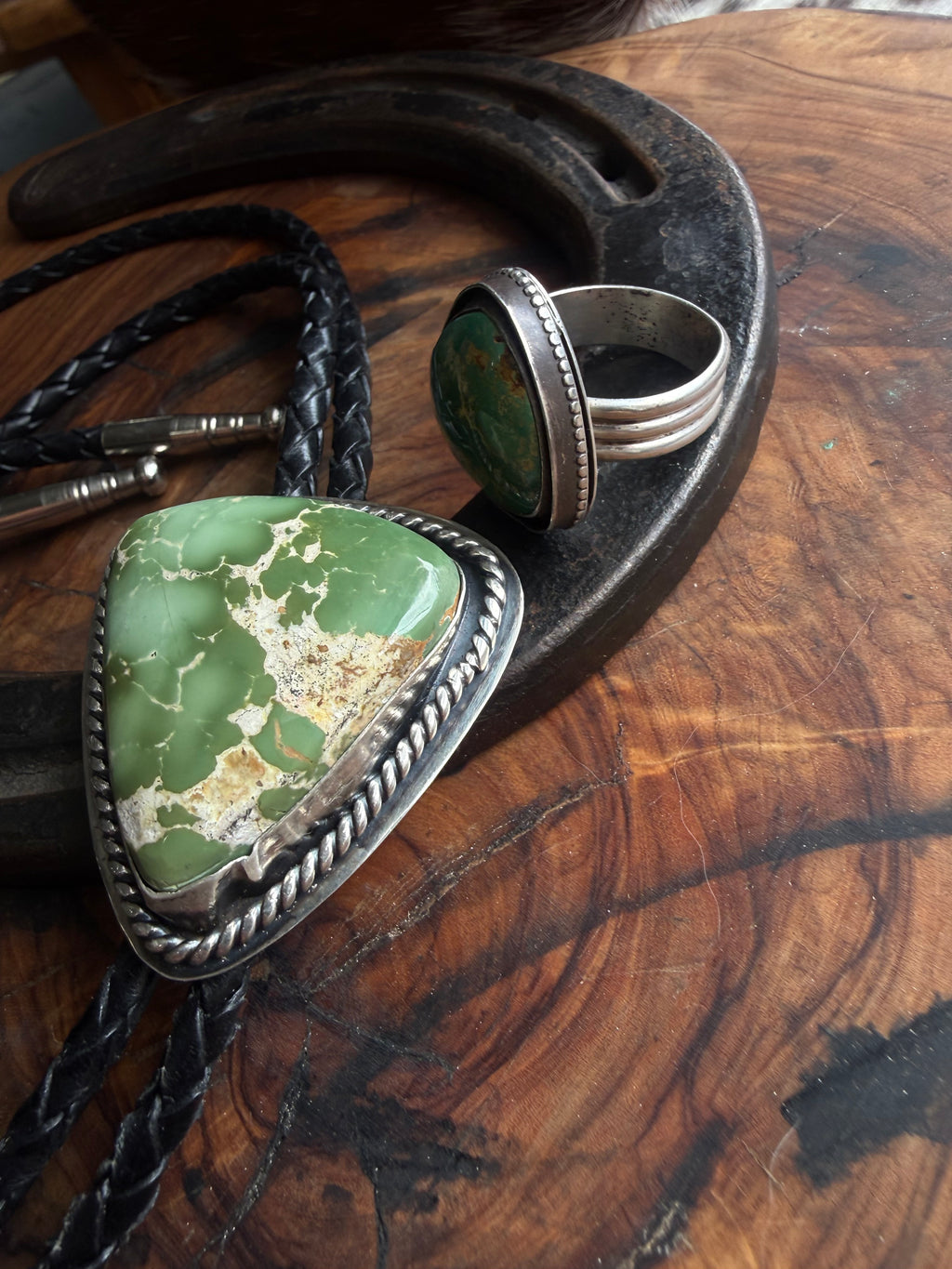 Heritage Series | Royston Turquoise Artisan Bolo Tie & Shadowbox Ring
