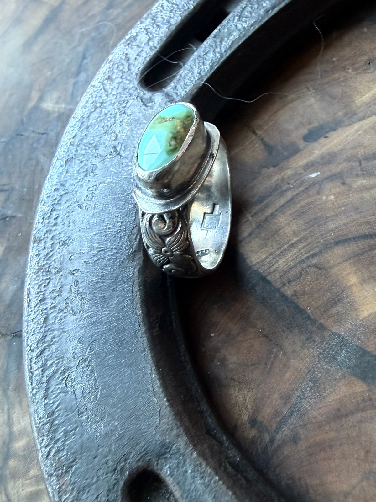 Dorothy Series | Sonoran Turquoise Patterned Silver Rings | Sizes 3.5–9