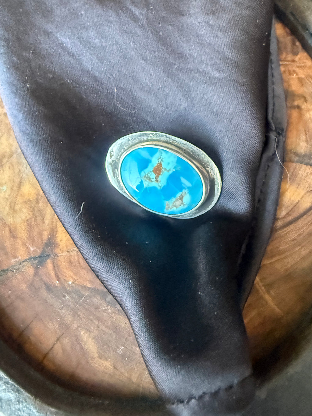 Kingman Turquoise with Quartz Inclusion | Fine & Sterling Silver Multi-Use Pin