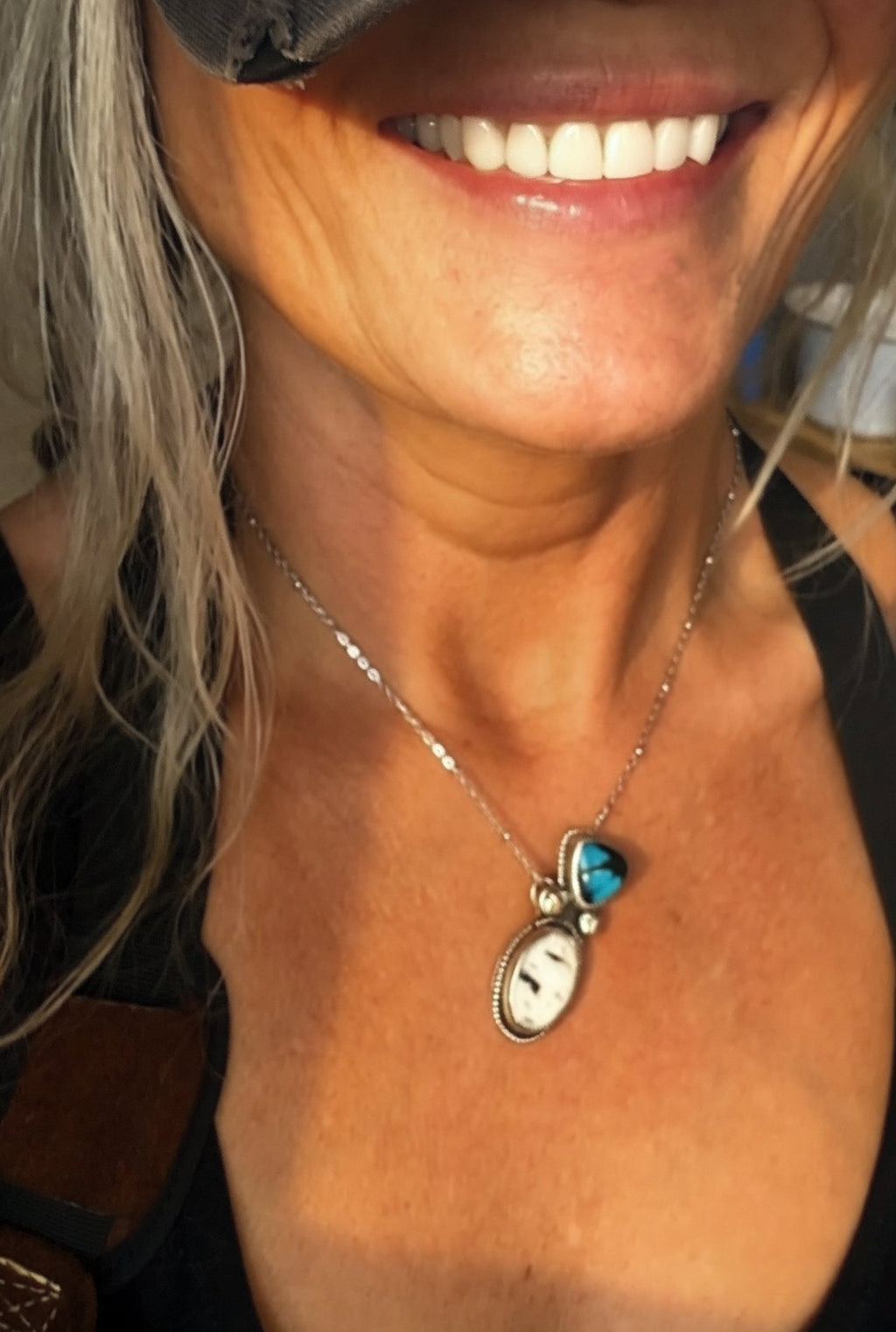 Heritage Series | White Buffalo & American Turquoise Pendant