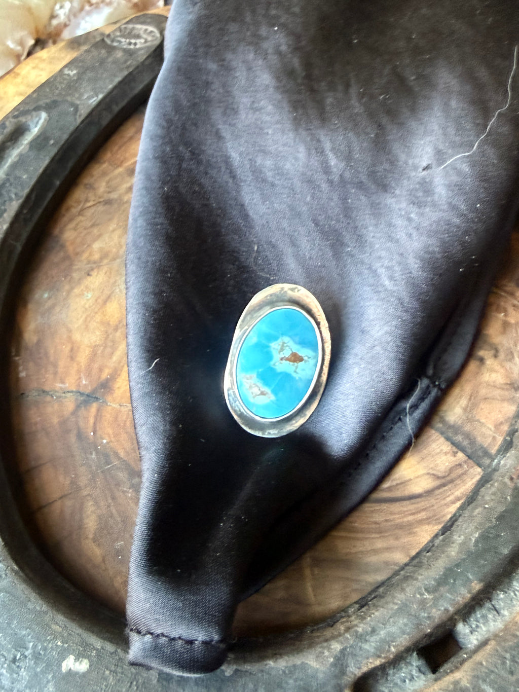 Kingman Turquoise with Quartz Inclusion | Fine & Sterling Silver Multi-Use Pin