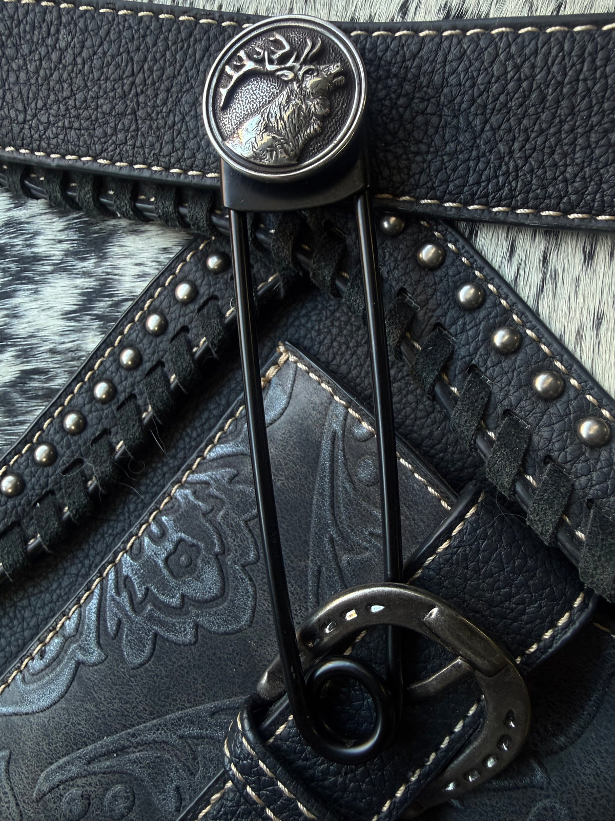 Heritage Series | Elk Jumbo Pin | Black-Tone Stainless Steel | 5 Inch