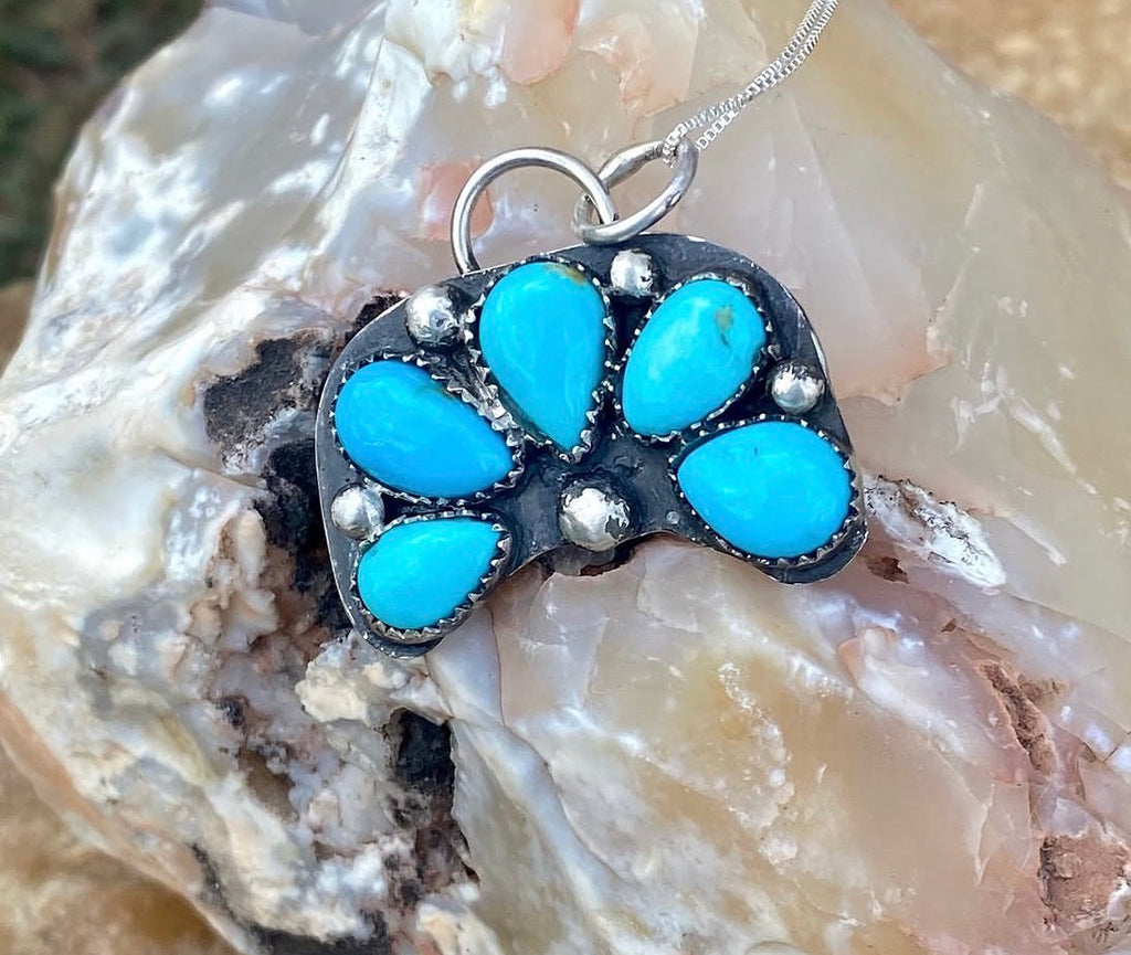 The Dorothy Series | Pilot Mountain Turquoise Shadowbox Ring & Mini Naja Pendant
