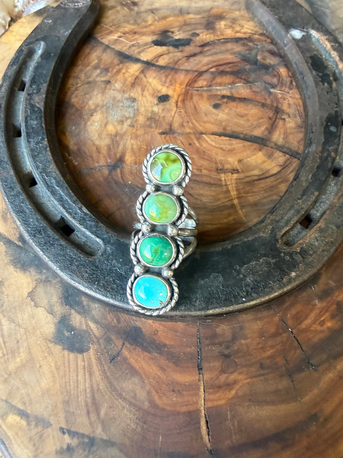 Heritage Series | Sleeping Beauty, Royston & Sonoran Gold Turquoise Ring | Size 7