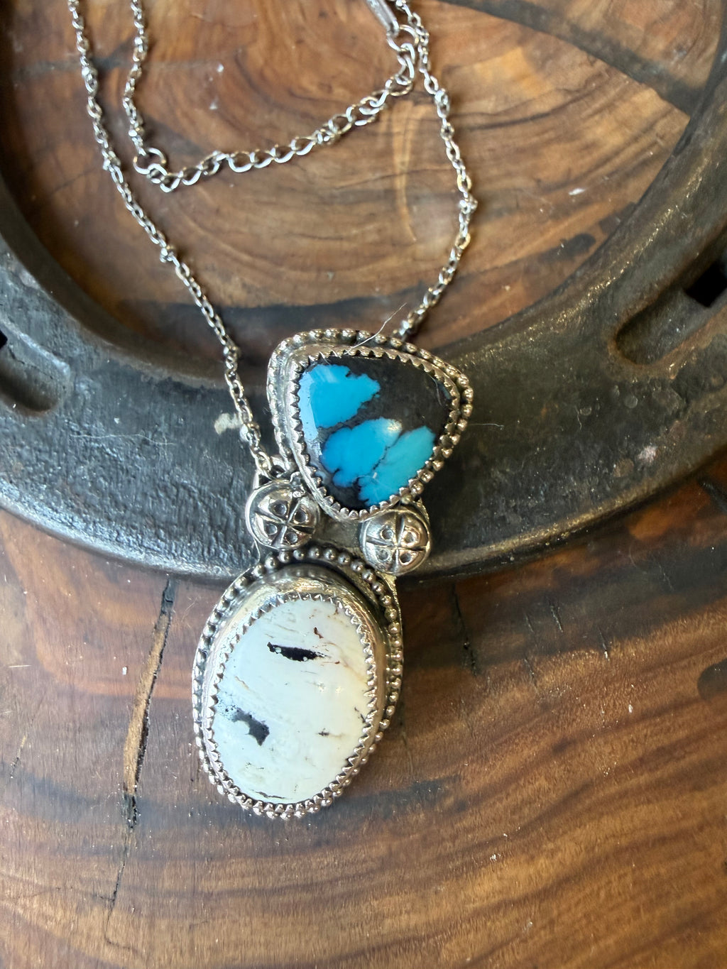 Heritage Series | White Buffalo & American Turquoise Pendant