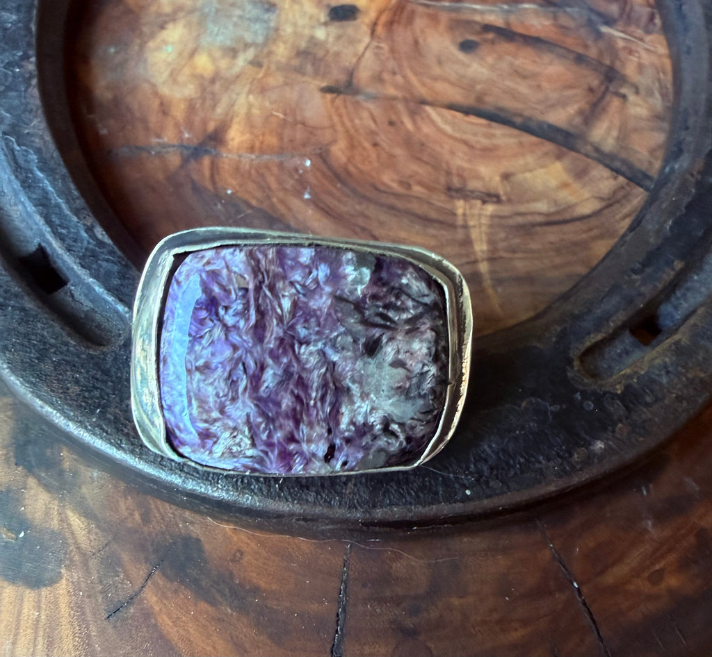 Heritage Series | Charoite Sterling Silver Multi-Use Pin