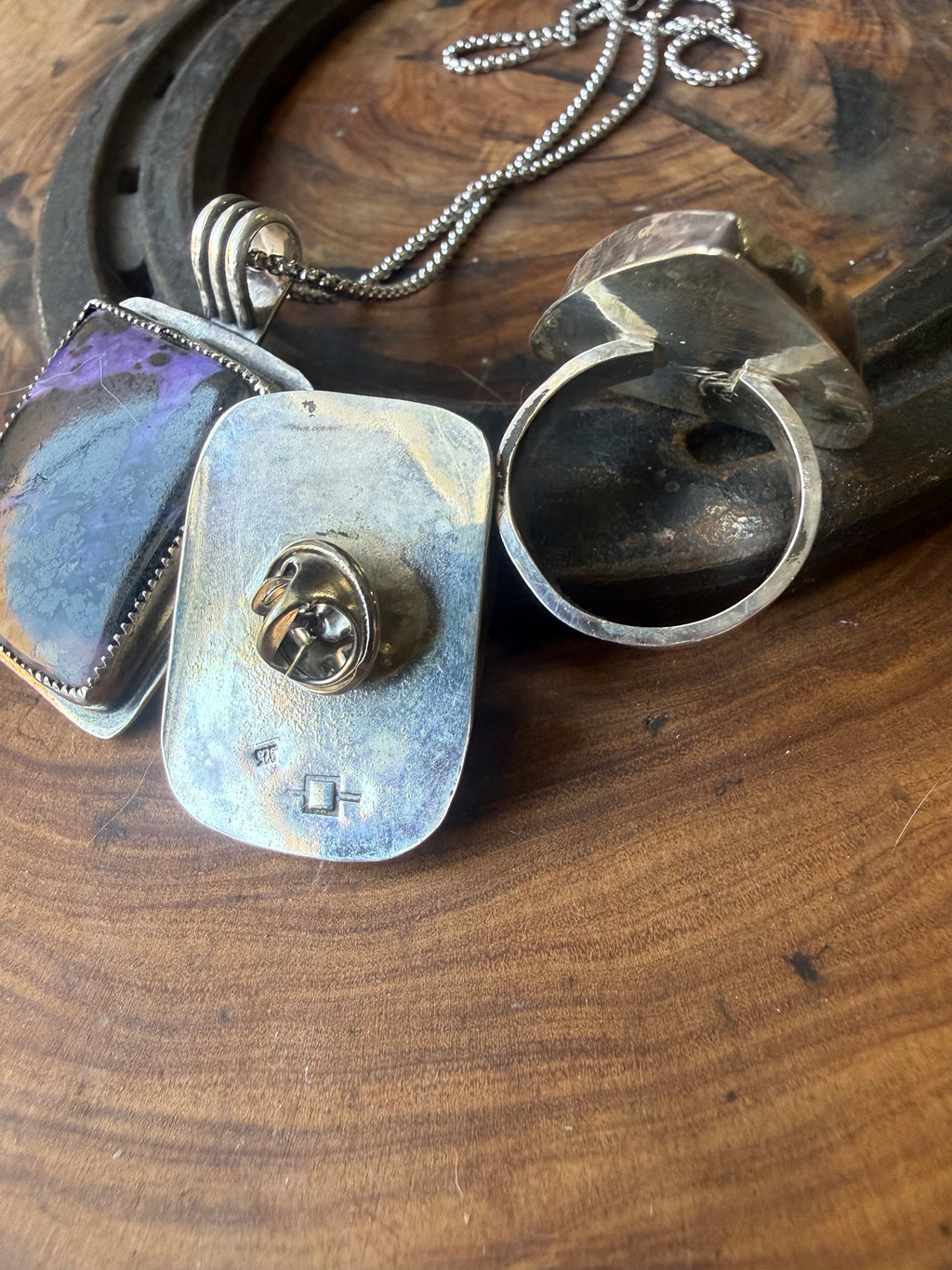 Heritage Series | Charoite Sterling Silver Multi-Use Pin