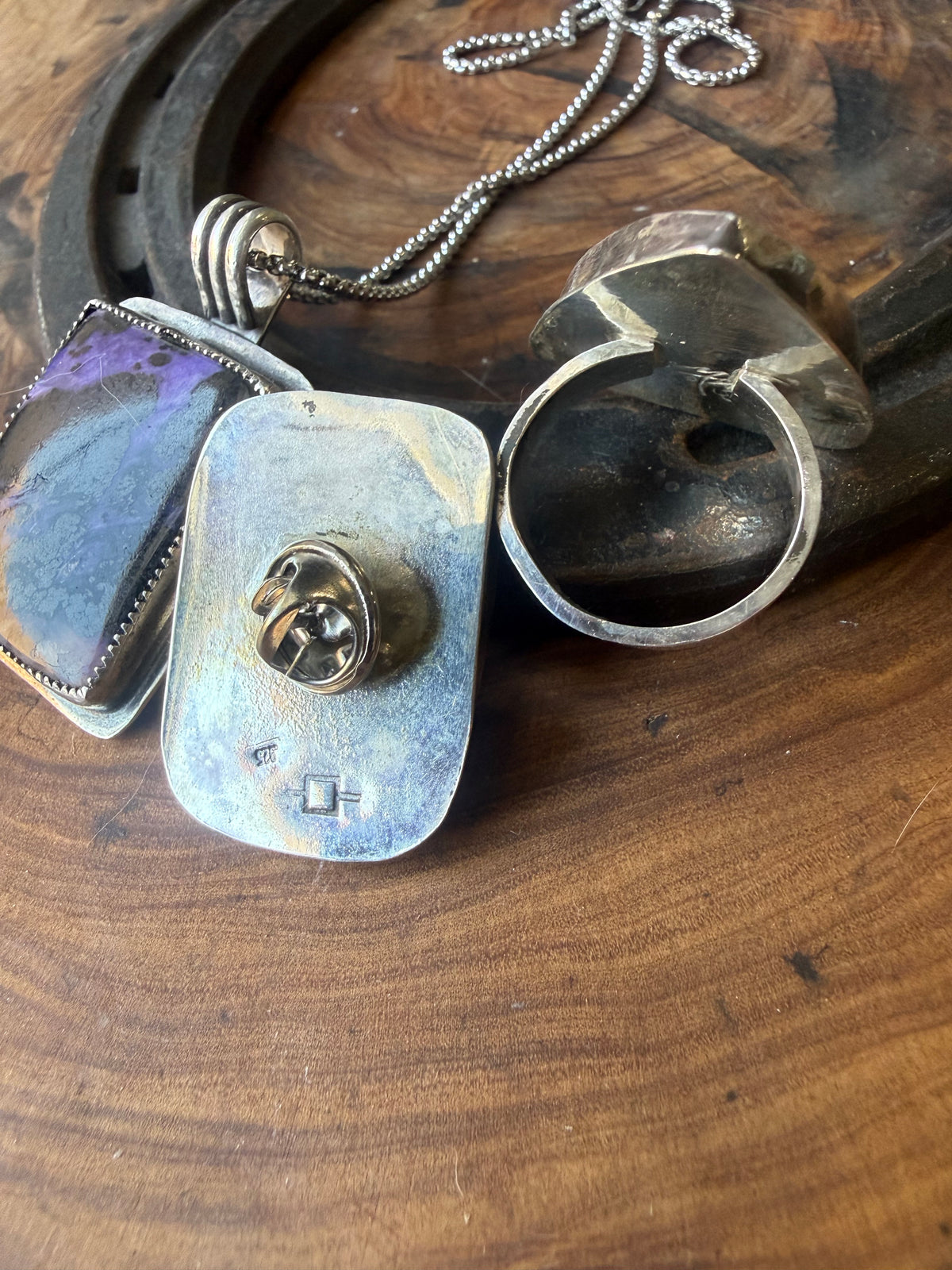 Heritage Series | Charoite Sterling Silver Multi-Use Pin