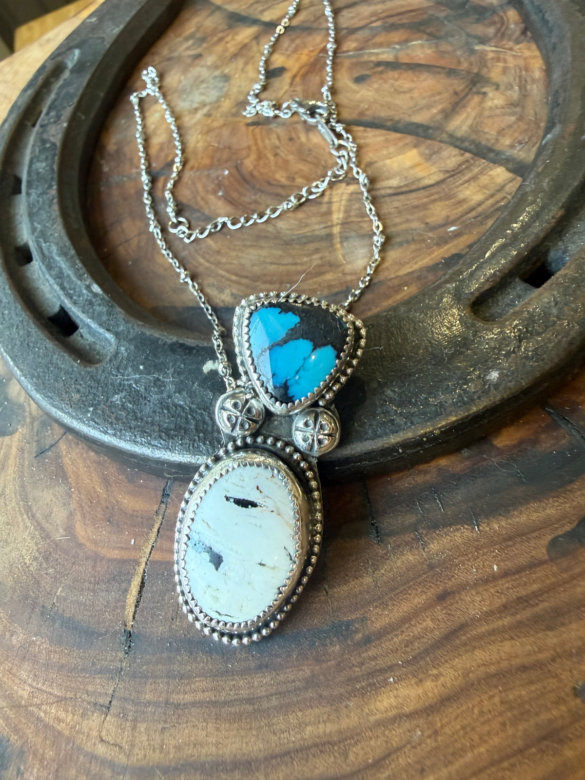 Heritage Series | White Buffalo & American Turquoise Pendant