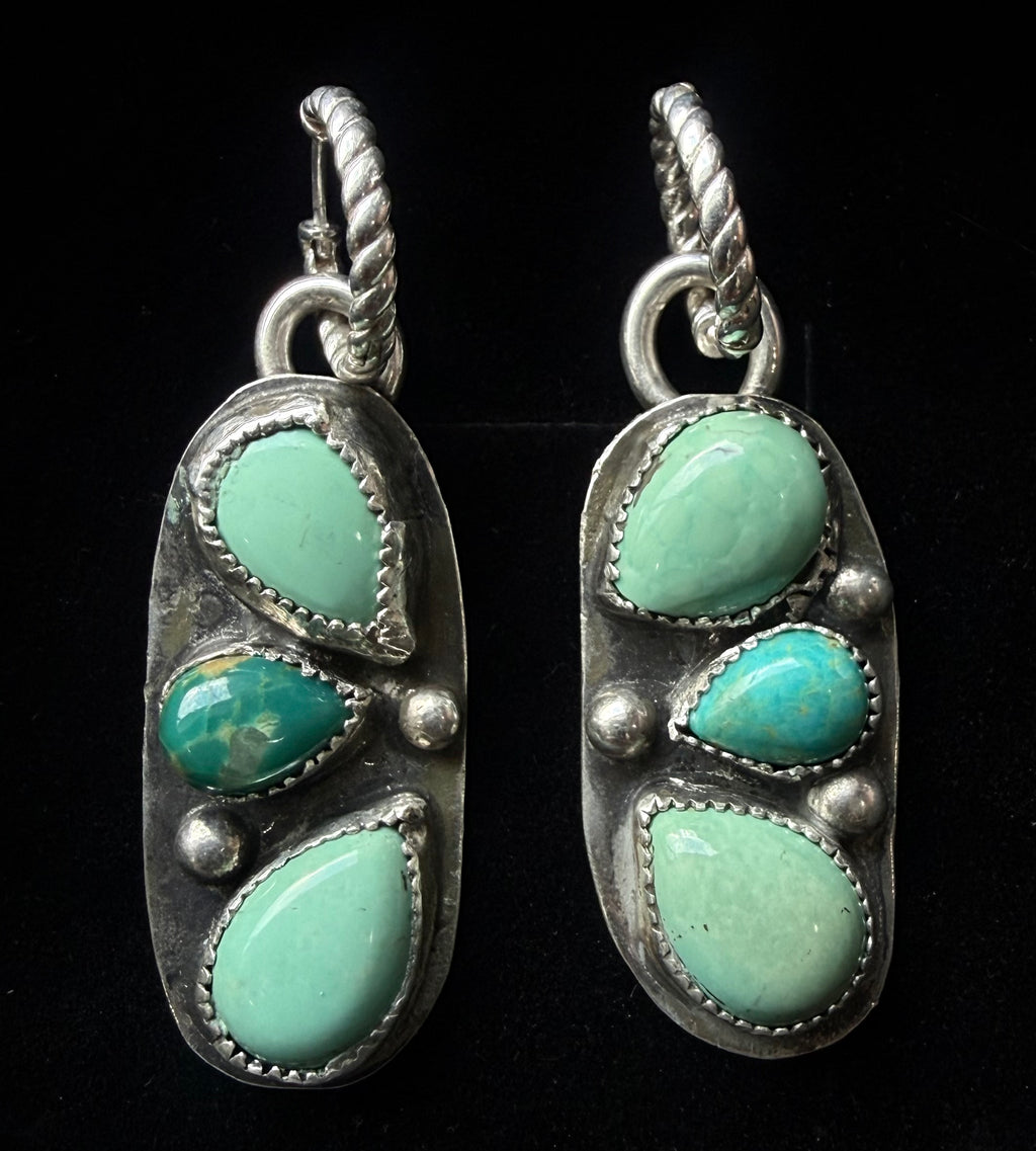 Heritage Series | Kingman Turquoise Chandelier Huggie Earrings