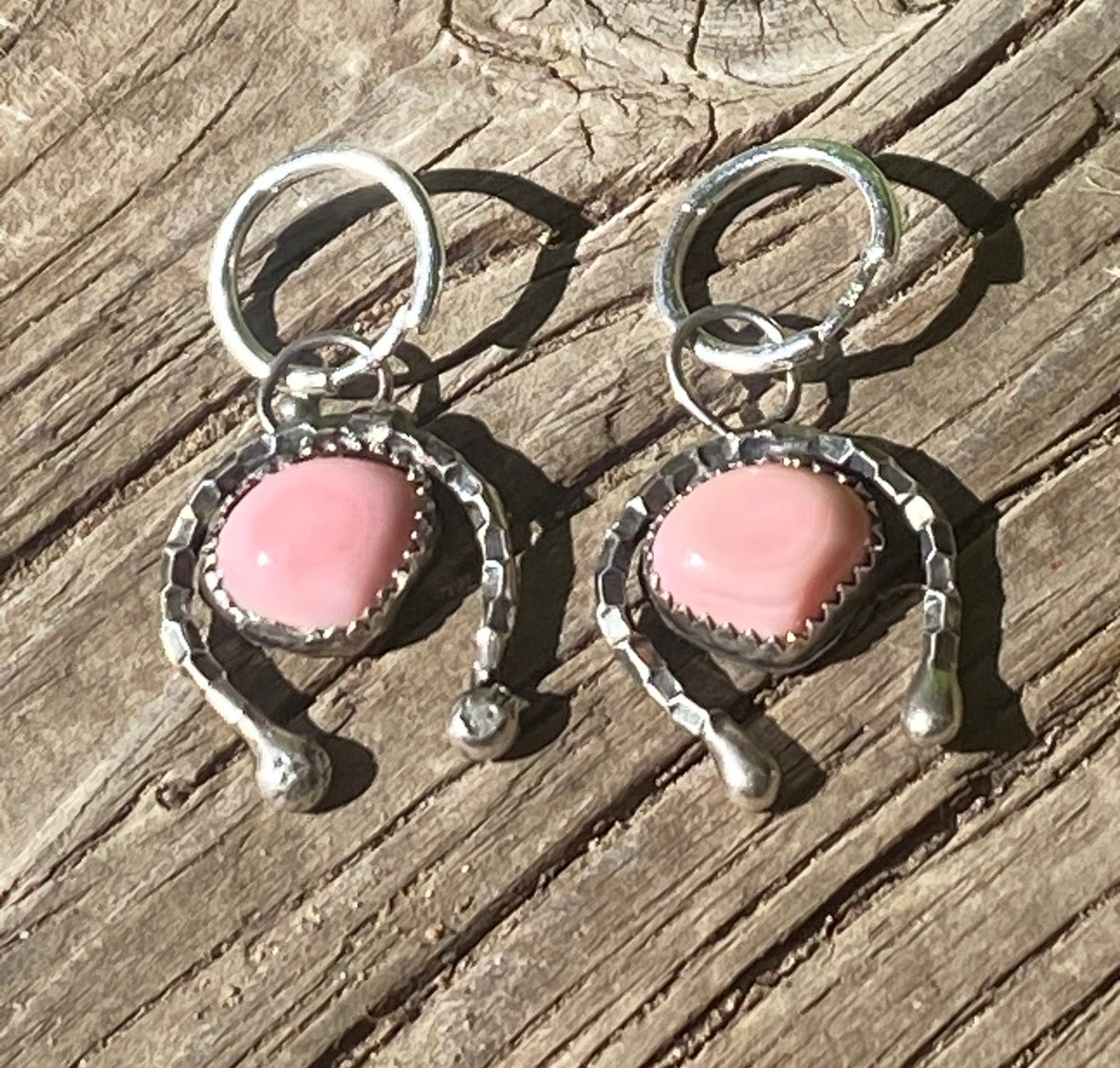 Heritage Series | Pink Conch Horseshoe Huggie Earrings