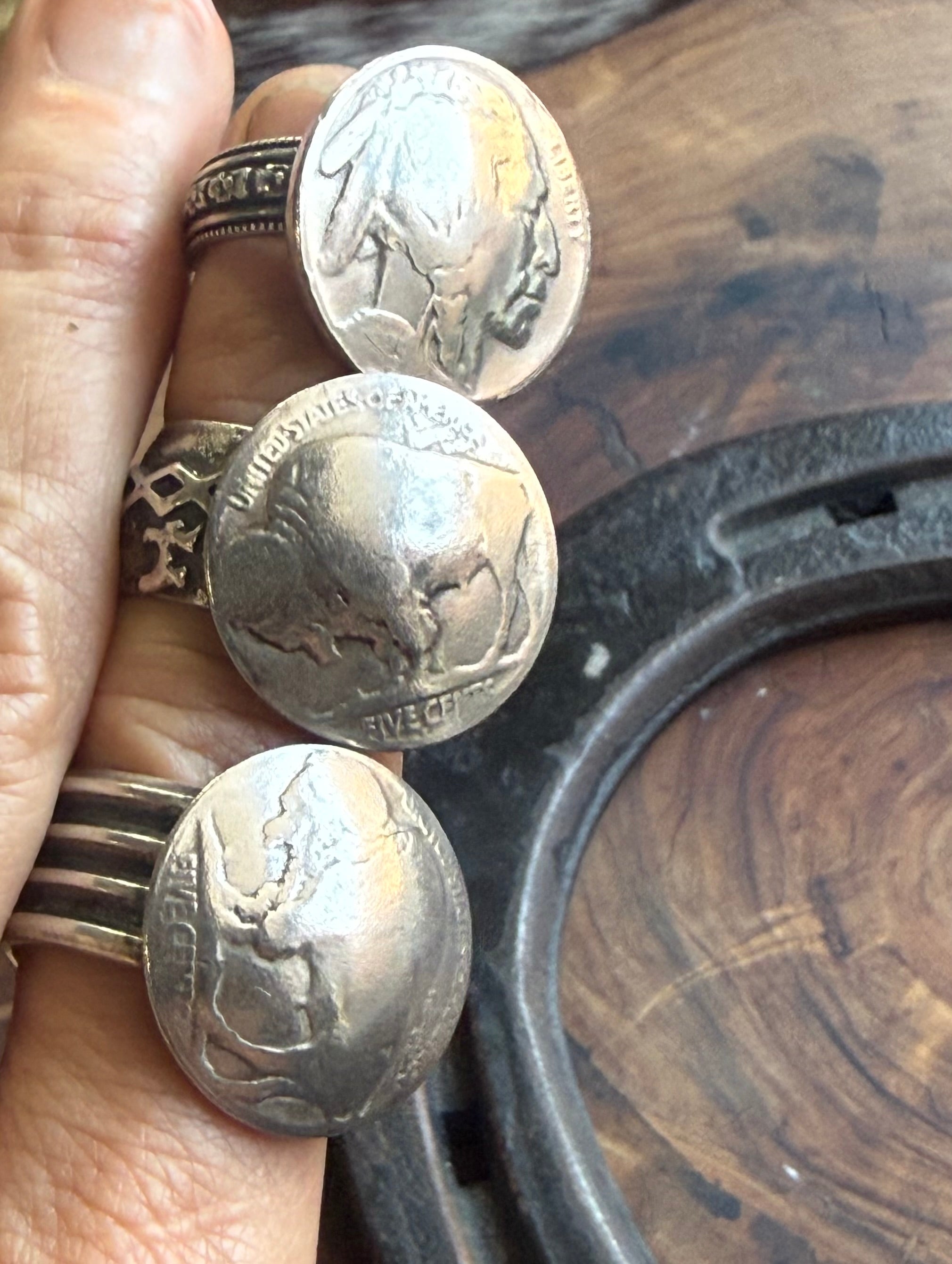 Buffalo Nickel Heritage Ring | Vintage Buffalo Nickel | Sterling Silver | Size 10