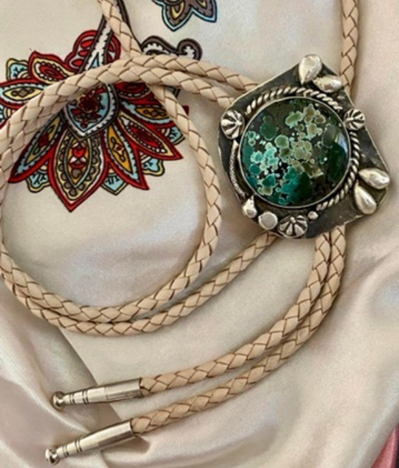 Heritage Series | Hubei Polychrome Turquoise Artisan Bolo Tie