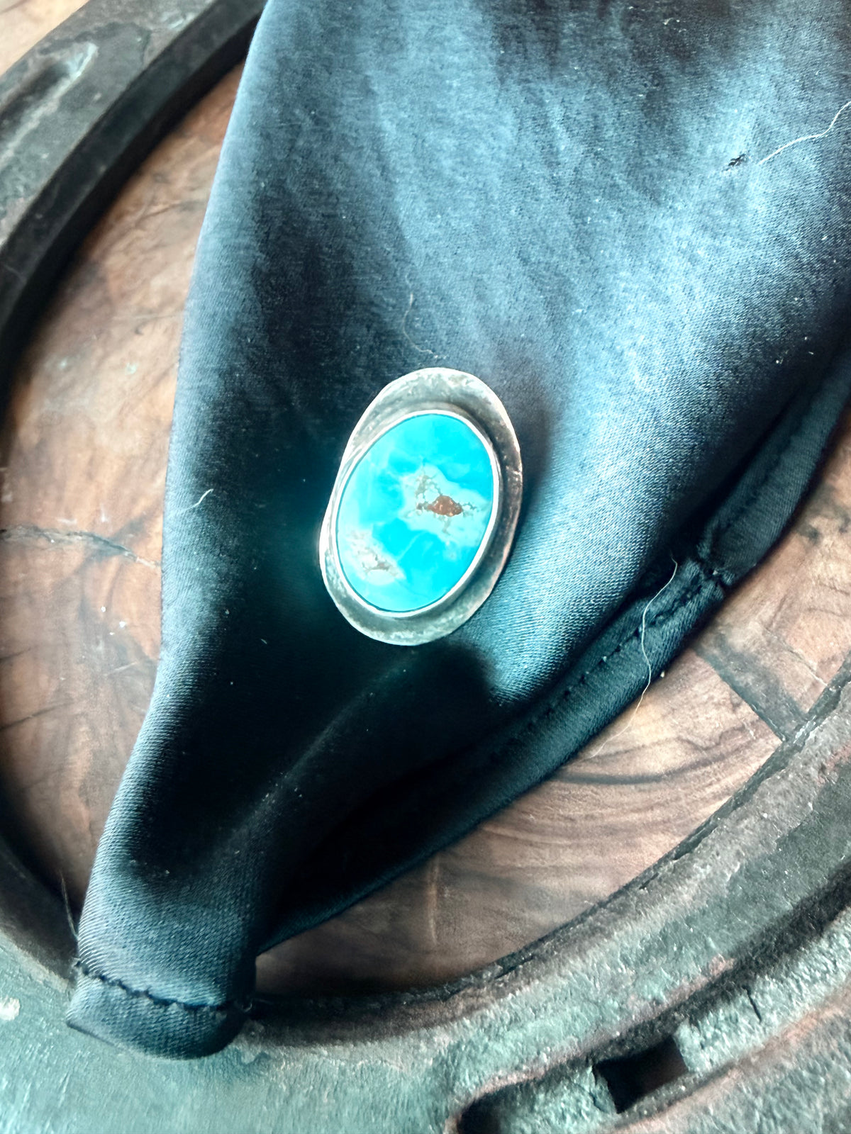 Kingman Turquoise with Quartz Inclusion | Fine & Sterling Silver Multi-Use Pin