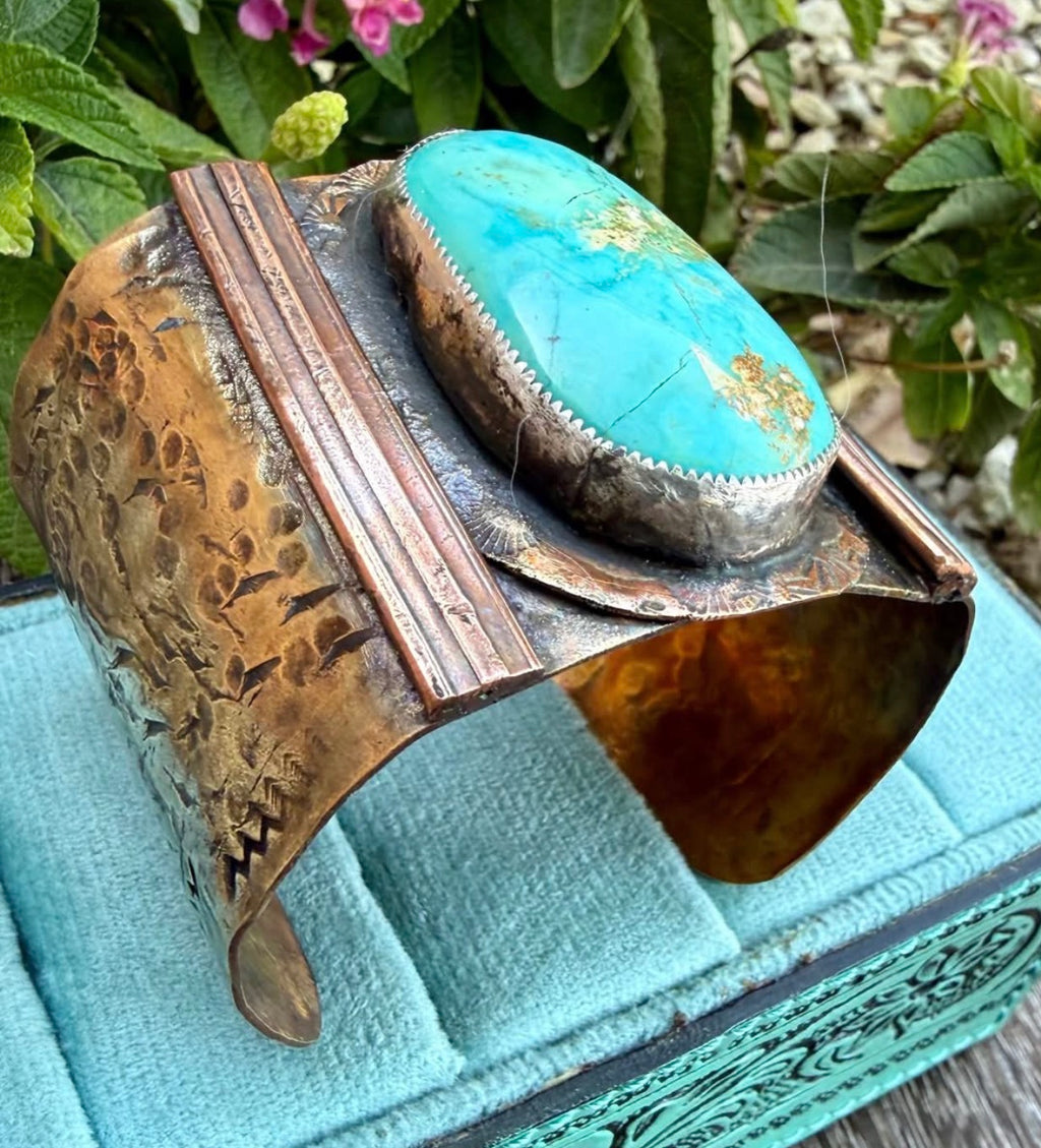 Heritage Series | Royston Turquoise Mixed-Metal Cuff
