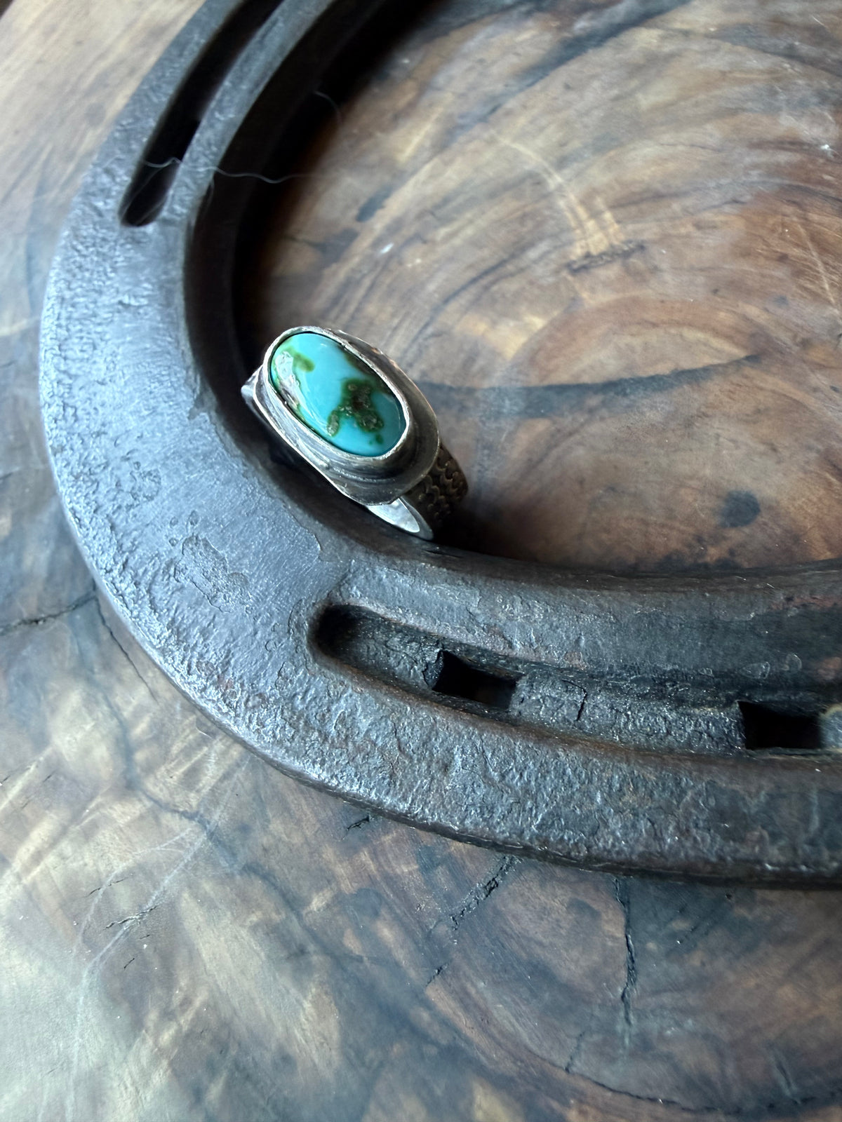 Dorothy Series | Sonoran Turquoise Patterned Silver Rings | Sizes 3.5–9