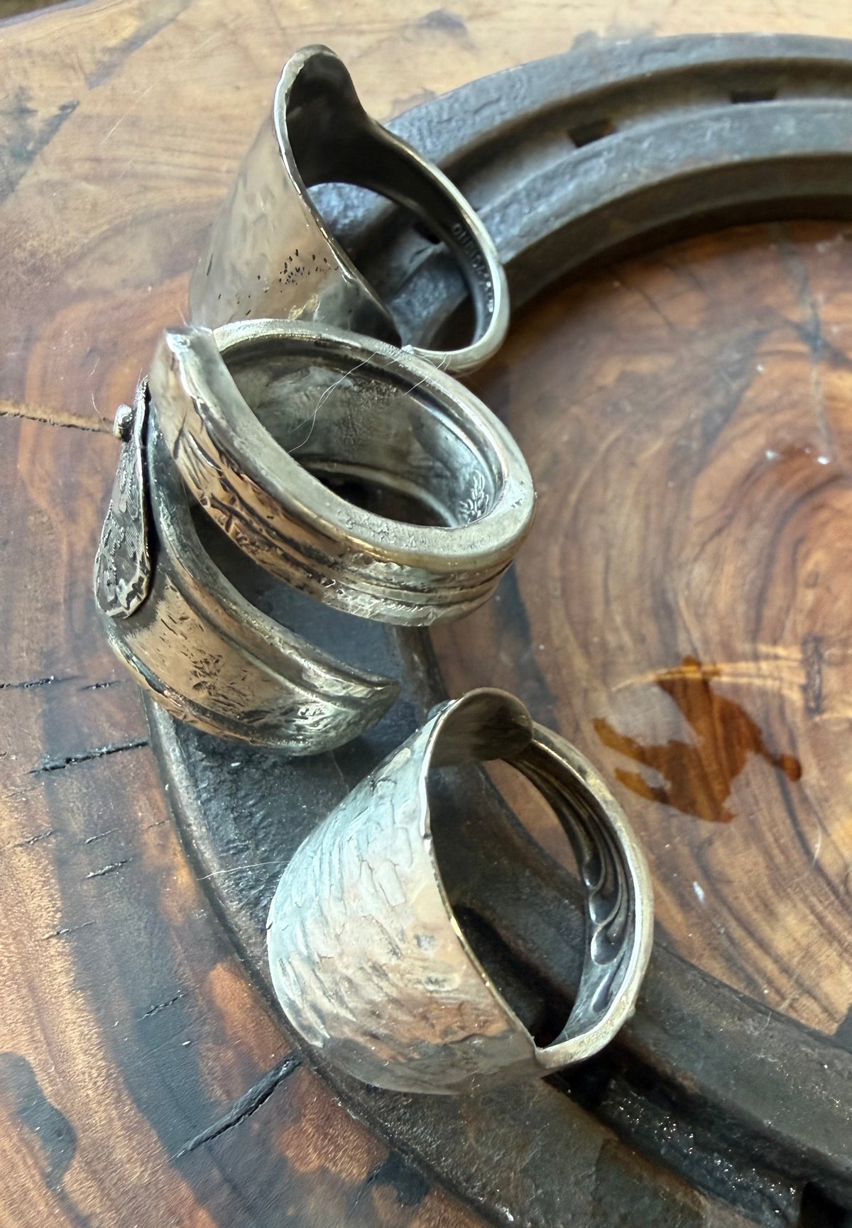 Heritage Series | Vintage Silverware Ring Trio | Stainless Steel | Size 10