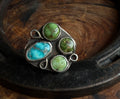 The Heritage Series | White Water Turquoise & Sonoran Gold Cluster Ring