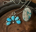 The Dorothy Series | Pilot Mountain Turquoise Shadowbox Ring & Mini Naja Pendant