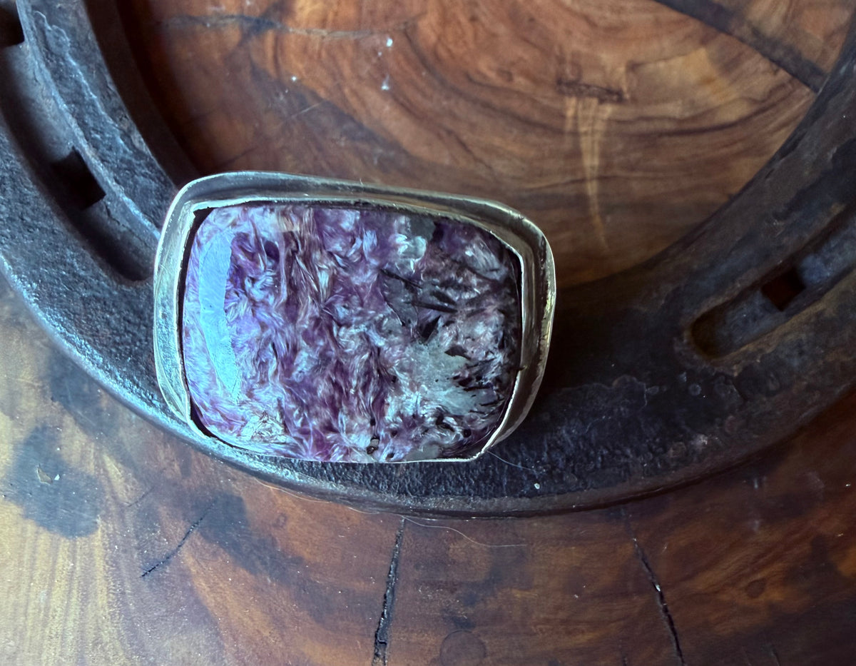 Heritage Series | Charoite Sterling Silver Multi-Use Pin