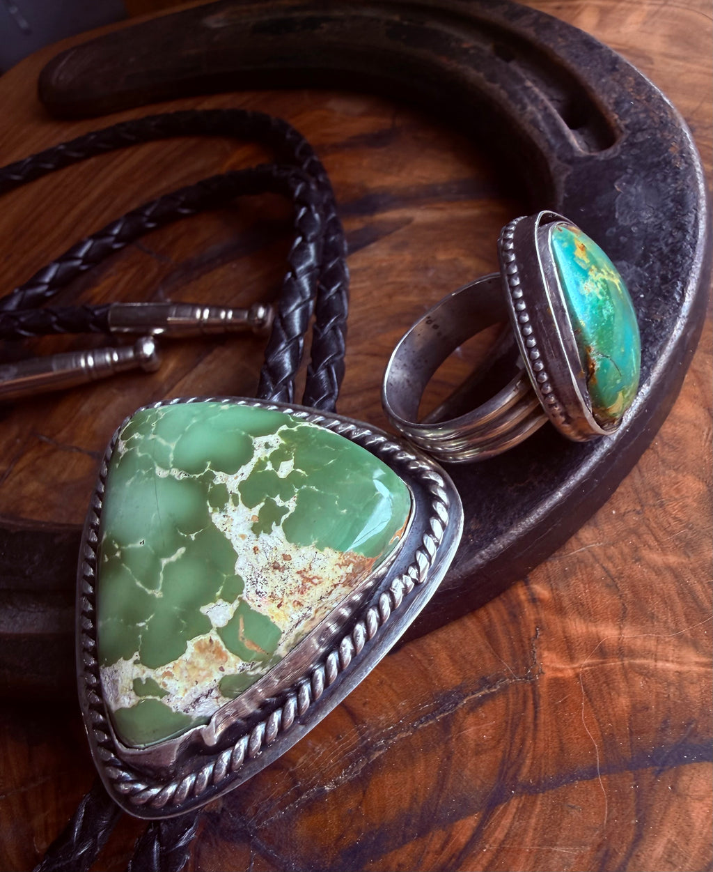 Heritage Series | Royston Turquoise Artisan Bolo Tie & Shadowbox Ring