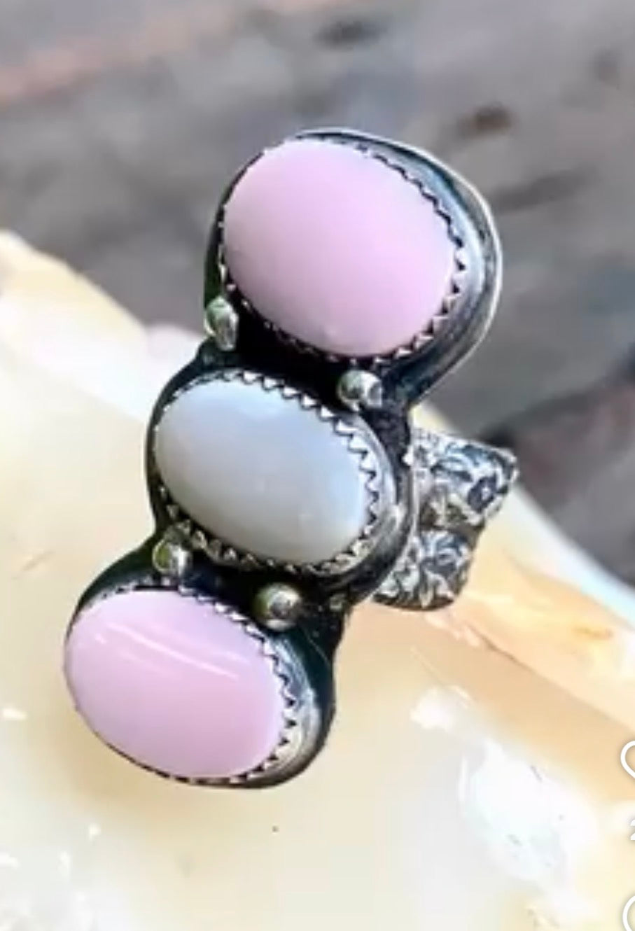 Heritage Series | Pink Conch & Mother of Pearl Statement Ring