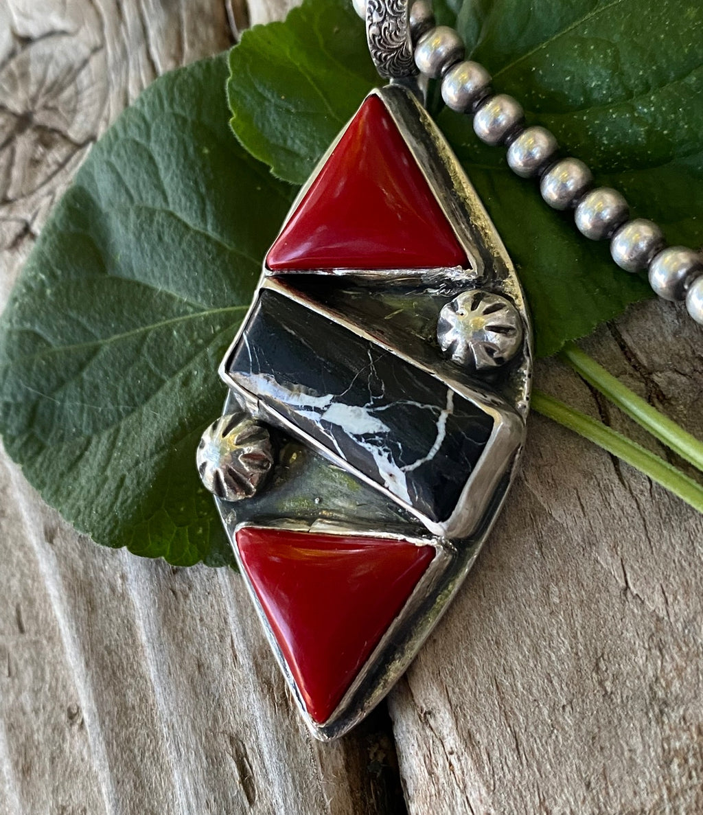 Heritage Series | White Buffalo & Rosarita Statement Pendant
