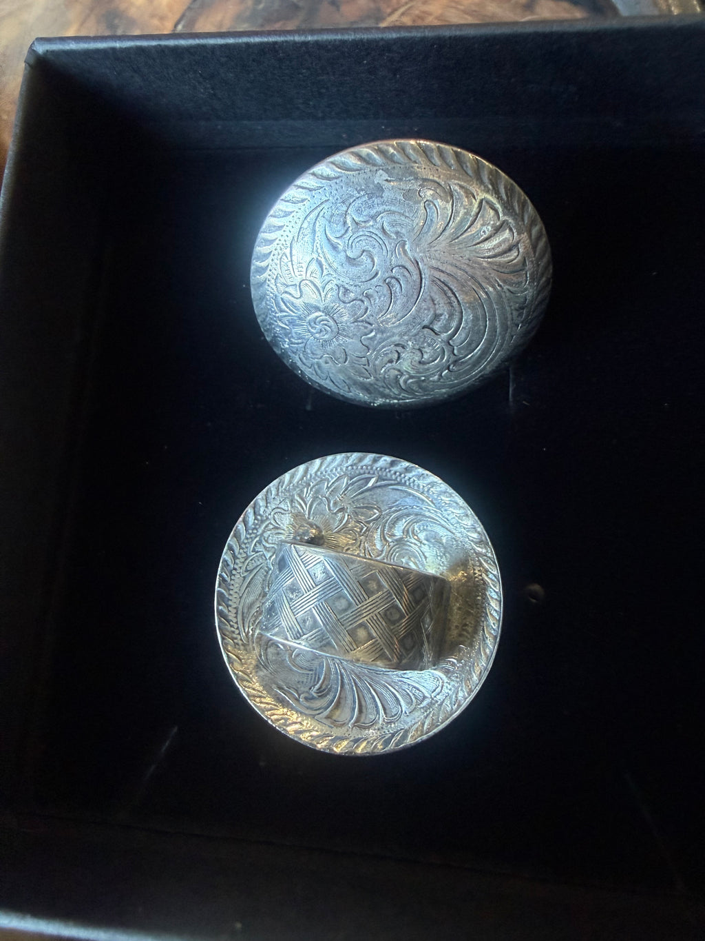 Heritage Series | Floral Silver Scarf Slides