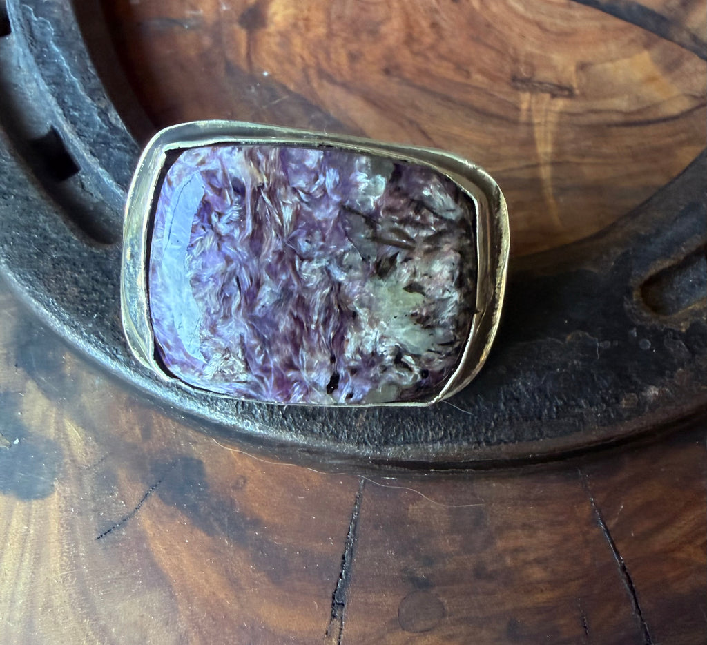 Heritage Series | Charoite Sterling Silver Multi-Use Pin