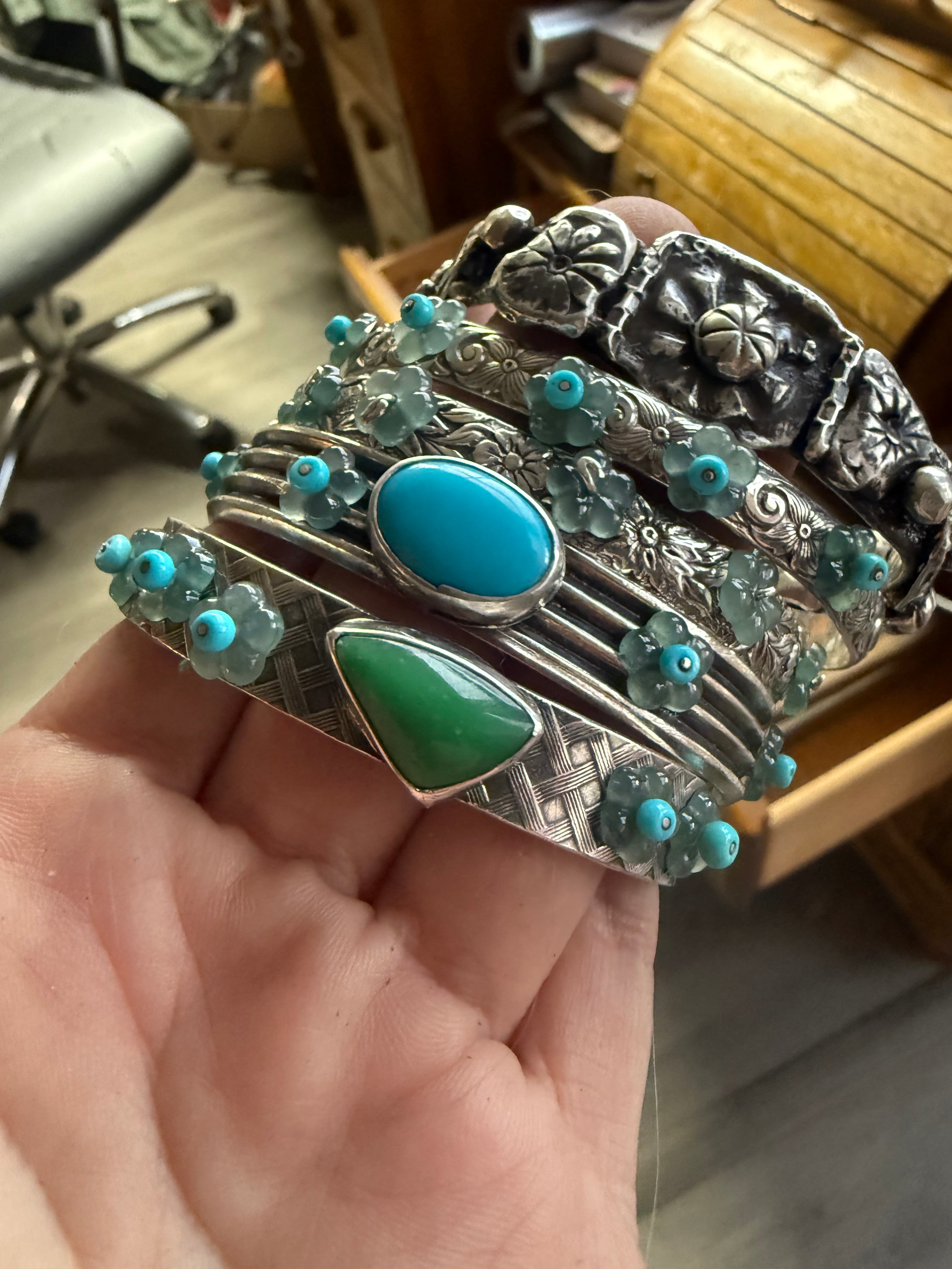 Desert Bloom Floral Stacker Cuff Series