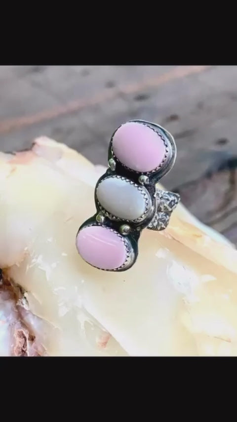 Heritage Series | Pink Conch & Mother of Pearl Statement Ring